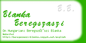 blanka beregszaszi business card
